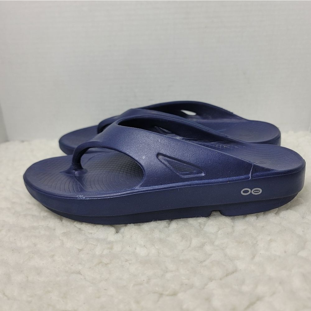 Oofos Original Recovery Womens Thong Flip Flop Size 10 Blue Comfort Sandals - Picture 3 of 10